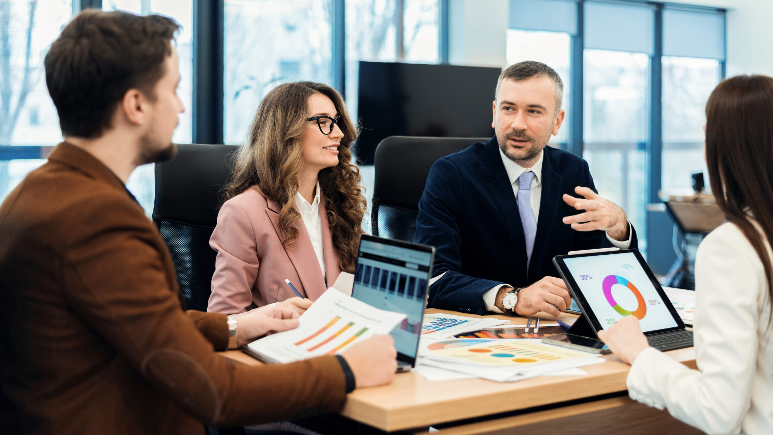 Business meeting and growth planning